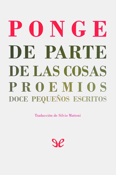 Descargar De parte de las cosas & Proemios - Francis Ponge - Descarga libros gratis en PDF, EPUB o Mobi descargar de parte de las cosas proemios francis ponge 67af19ffbc6ab - Descargar De parte de las cosas & Proemios - Francis Ponge - Descarga libros gratis en PDF, EPUB o Mobi